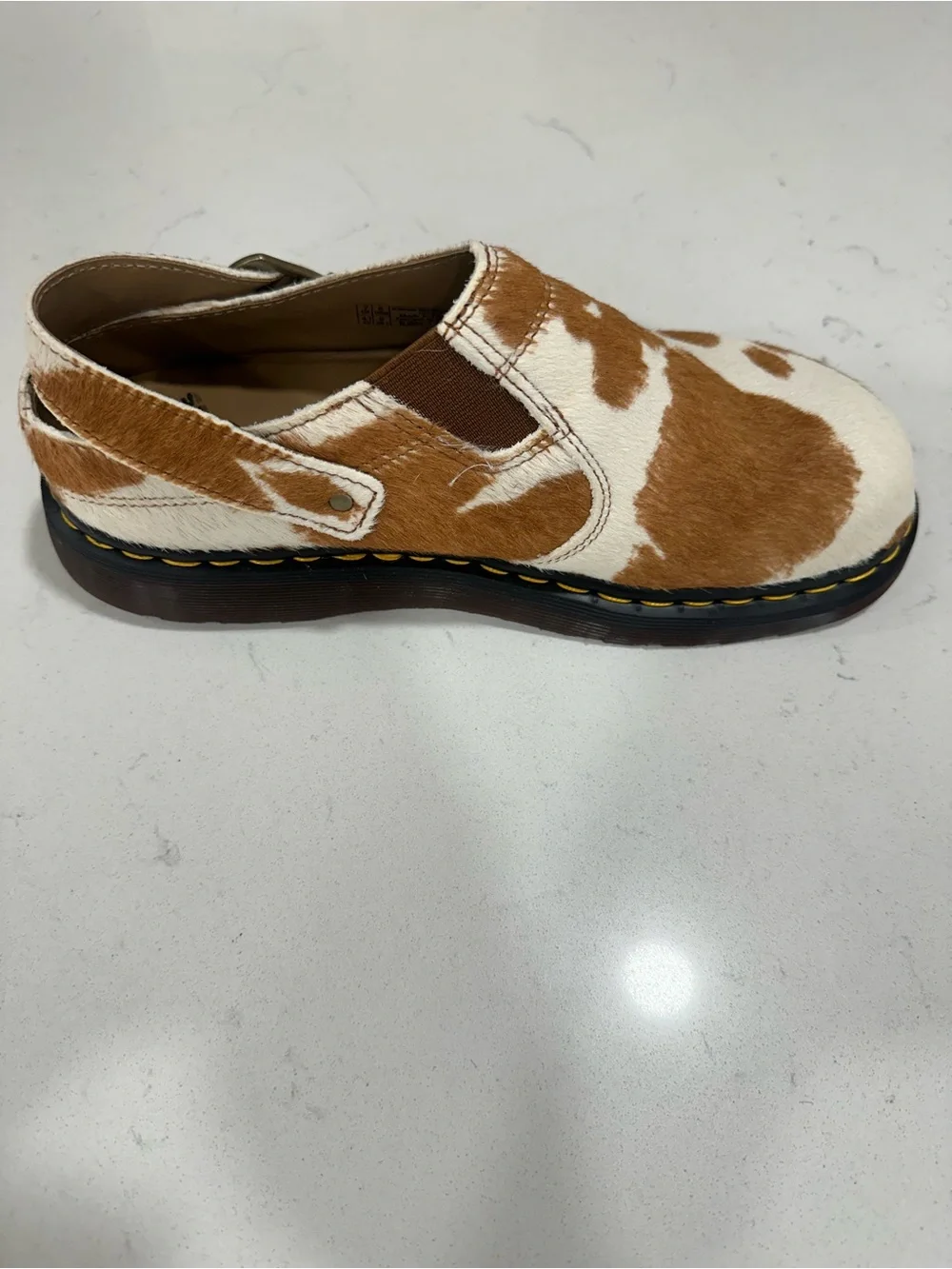 Dr. Martens Isham Jersey Cow Print Slingback Mules Size 9W - Picture 4 of 7